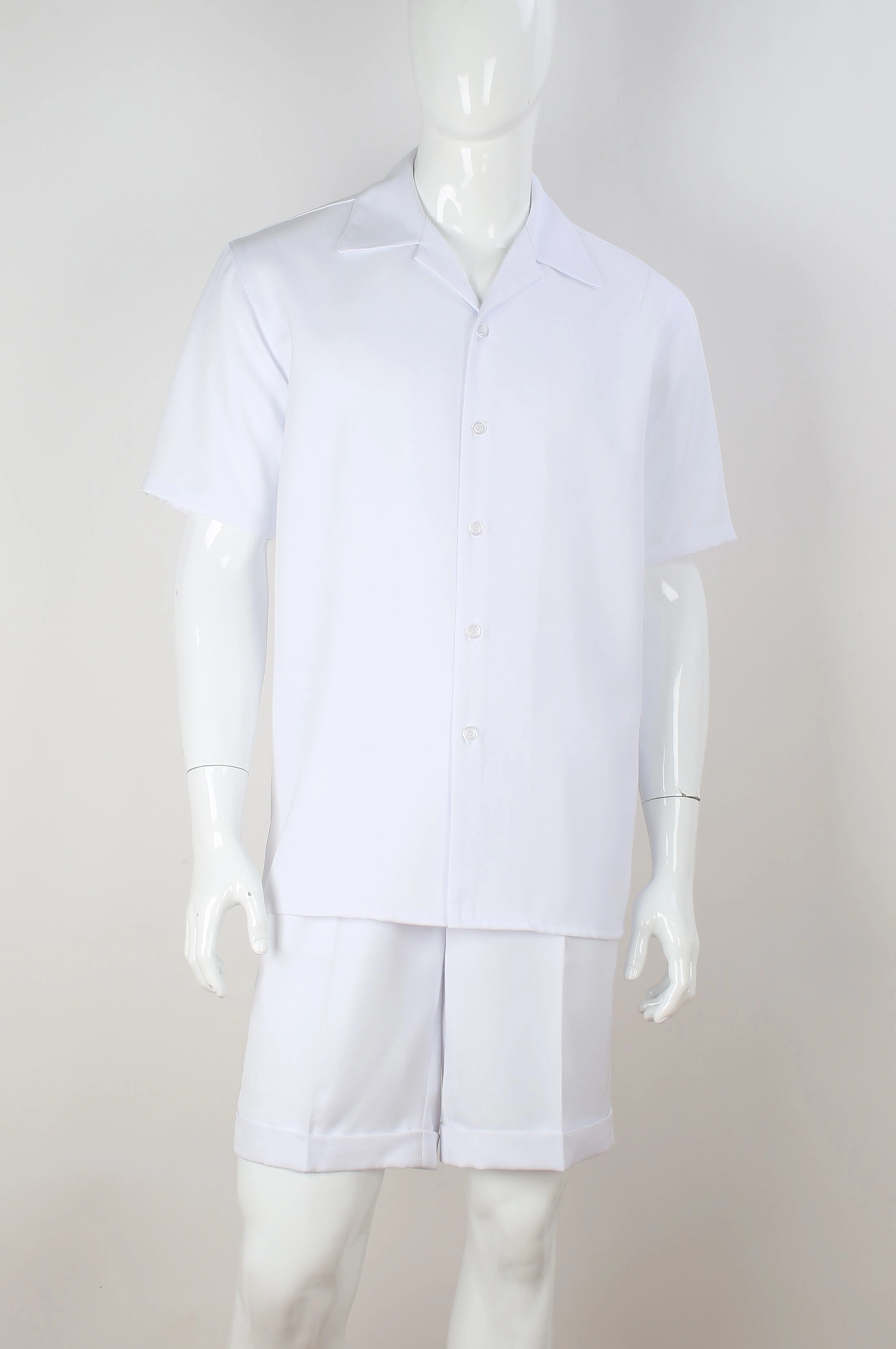 Elevated Style: White Shorts & Shirt Set - Perfect Summer Look (T2068)